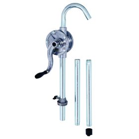 JAANHUEI RP91A Aluminum Rotary Drum Pump Hand Pump for Drum Barrels Patented in Taiwan Silver/Grey 56.1 inches (142.5 cm) PPS Vane;  NBR Seals 9.